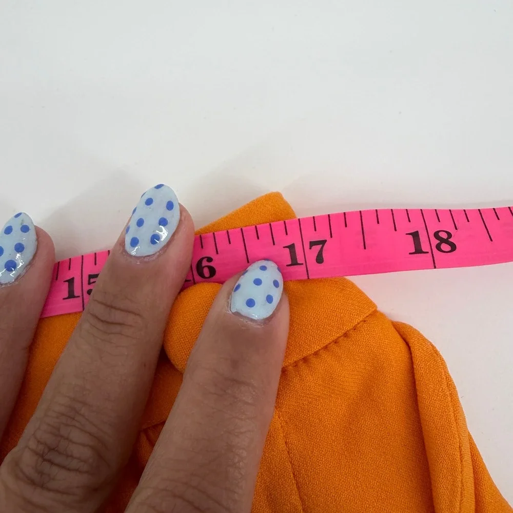 Cato Skirt‎ Scalloped Wrap Front 14 Orange Womens Mini Stretch Casual Summer